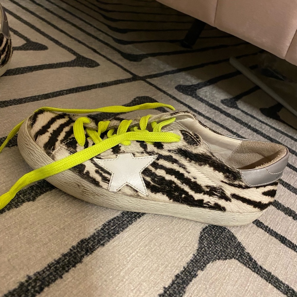 Golden goose kids zebra print shoes